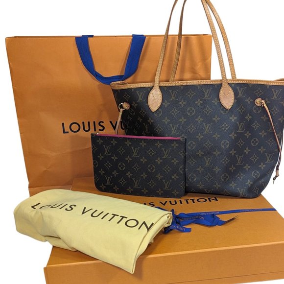 Louis Vuitton Handbags - Louis Vuitton MM Monogram Peony Neverfull w/Pochette & Dustbag